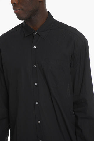 Jacquard MARK Cotton Shirt with Breast-pocket