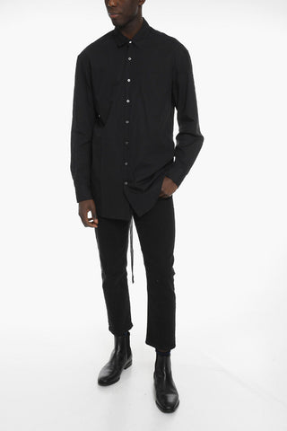 Jacquard MARK Cotton Shirt with Breast-pocket
