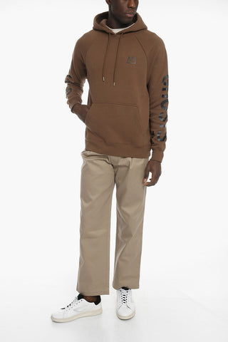 JEAN-MICHAEL BASQUIAT Printed Fleeced Cotton RACING SELF-PORTRAIT EARTH Hoodie