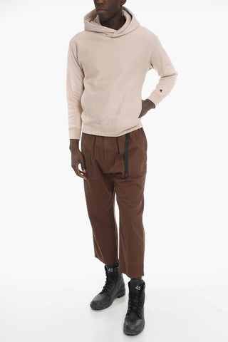 Ecological Cotton Blend Monochrome Hoodie
