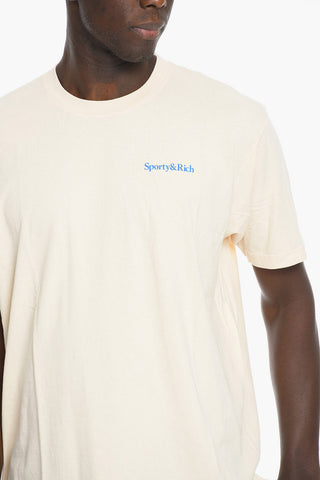 Printed Back Cotton Crew-Neck T-shirt