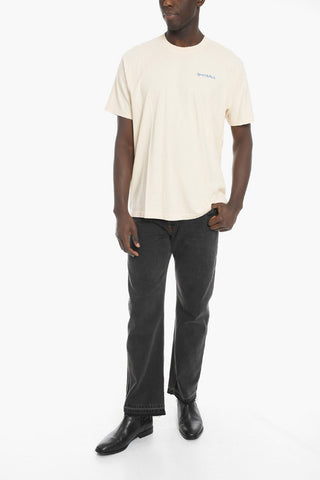 Printed Back Cotton Crew-Neck T-shirt