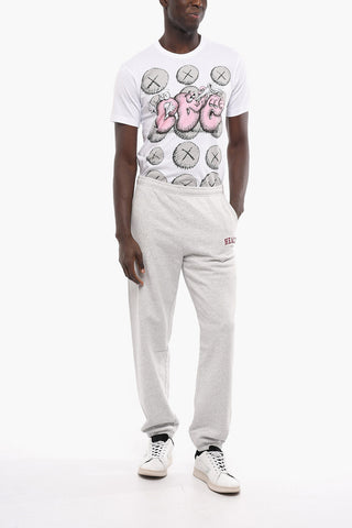 Drawstring Waist Fleeced-Cotton Joggers