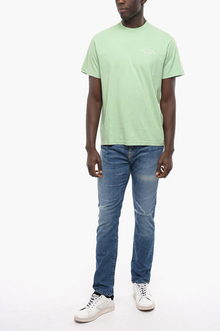 Crew-neck UNISEX T-Shirt with Contrasting Print