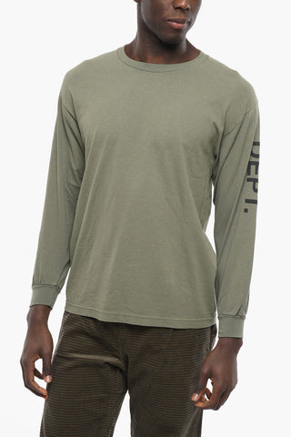 Long Sleeve Crew-neck T-Shirt with Printed Logo