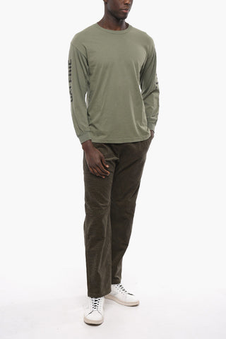 Long Sleeve Crew-neck T-Shirt with Printed Logo
