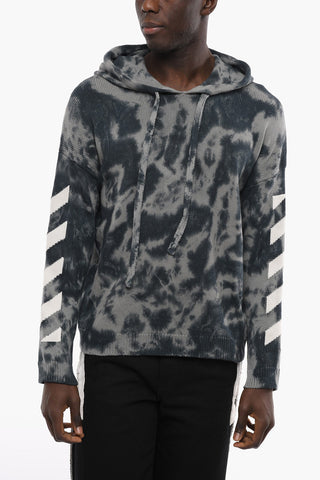 DIAG ARROW Pullover with Tie-dye Effect