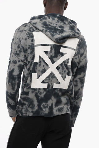 DIAG ARROW Pullover with Tie-dye Effect