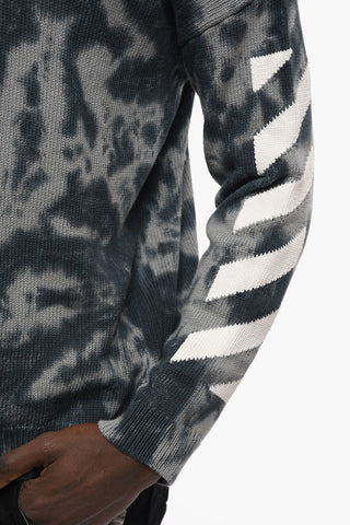 DIAG ARROW Pullover with Tie-dye Effect