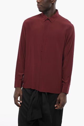 Camicia con Abbottonatura Nascosta in Seta 