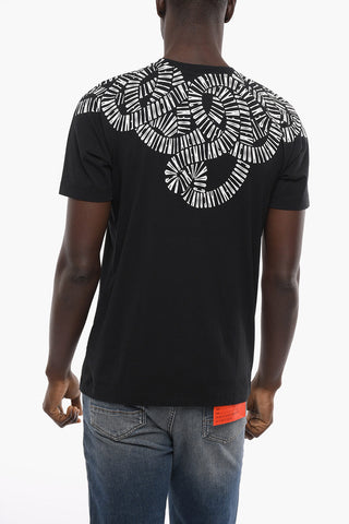 Crew Neck SNAKE WINGS Cotton T-Shirt