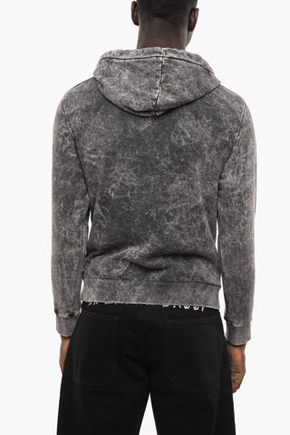 Patch Pockets Bleached Effect KLEIN Hoodie