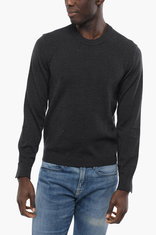 Ribbed Virgin Wool Crew-neck Sweater