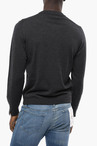 Ribbed Virgin Wool Crew-neck Sweater