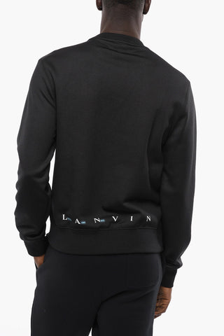 Brushed Cotton Embroidered Sweatshirt