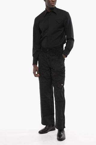 Corduroy HIGGINSON Pants with Belt Loops