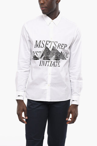 Maxi Contrast Printed Organic Cotton Shirt