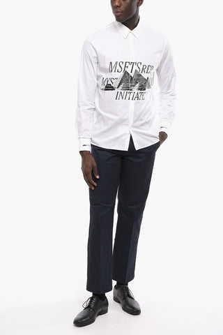 Maxi Contrast Printed Organic Cotton Shirt