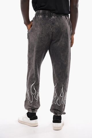 Joggers effetto acid wash con Ricami