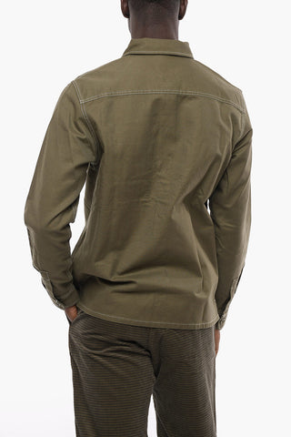 Double Breasted Cotton Twill FLORALA Overshirt