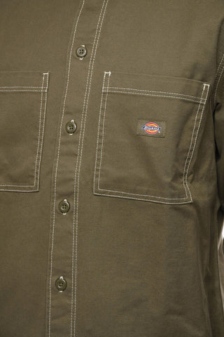 Double Breasted Cotton Twill FLORALA Overshirt