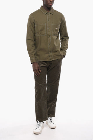 Double Breasted Cotton Twill FLORALA Overshirt