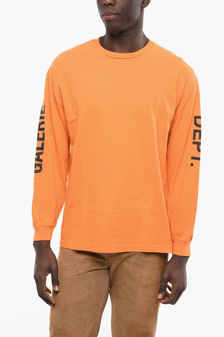 T-Shirt Girocollo a Manica Lunga con Logo Stampato