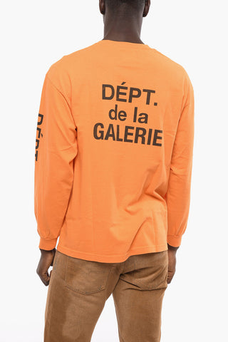 T-Shirt Girocollo a Manica Lunga con Logo Stampato