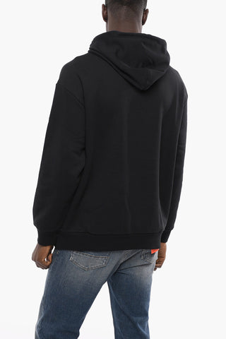 RACING Logoed Fleece Cotton Hoodie with Print
