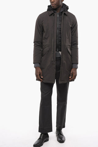 Cappotto in Lana Tech con Bomber Interno Rimovibile