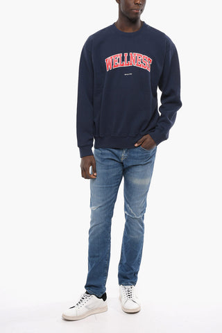 Printed Cotton UNISEX Crew-Neck  Sweatshirt