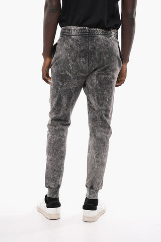 Drawstring Waist Bleached Effect TEMPERA Joggers