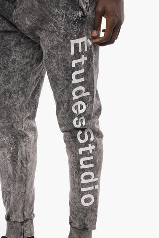 Drawstring Waist Bleached Effect TEMPERA Joggers