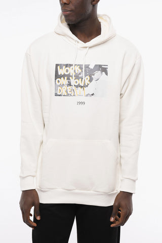 Printed Fleeced Cotton 1999 WORK ON YOUR DREAM Hoodie