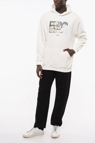 Printed Fleeced Cotton 1999 WORK ON YOUR DREAM Hoodie