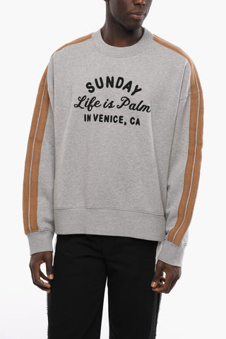 Crewneck SUNDAY Sweatshirt with Dropped Shoulder