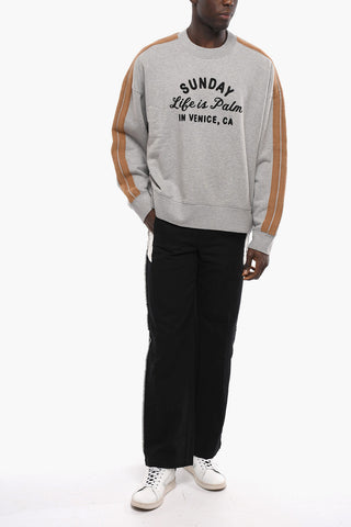 Crewneck SUNDAY Sweatshirt with Dropped Shoulder