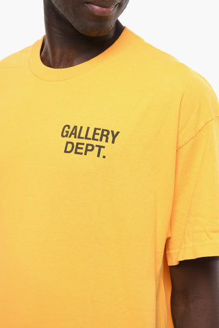 Solid Color Crew-neck T-Shirt with Printed Logo