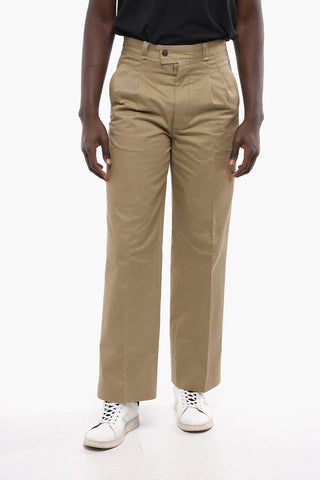 MM4 Double-pleated Cotton Chinos Pants