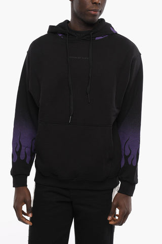 Felpa Hoodie con Stampa Sfumata