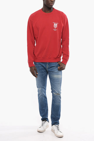 Printed Cotton Crew-Neck Sweatshirt