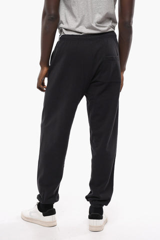 Drawstring Waist Fleeced-Cotton Joggers