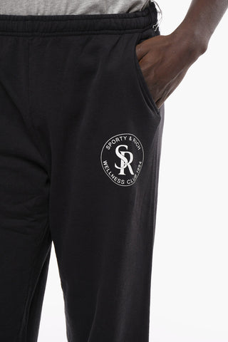 Drawstring Waist Fleeced-Cotton Joggers