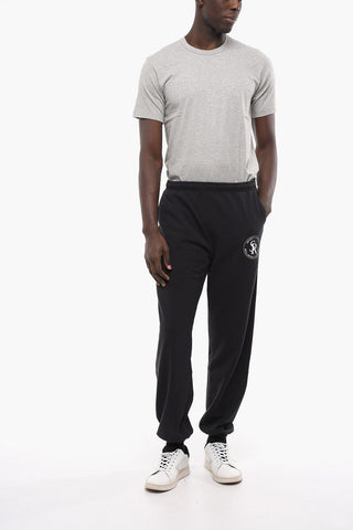 Drawstring Waist Fleeced-Cotton Joggers