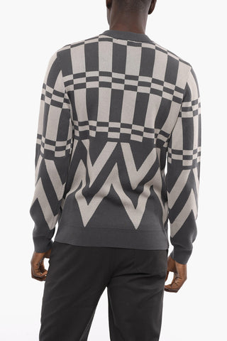 Jacquard Crew-Neck Sweater