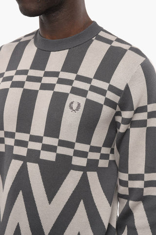 Jacquard Crew-Neck Sweater
