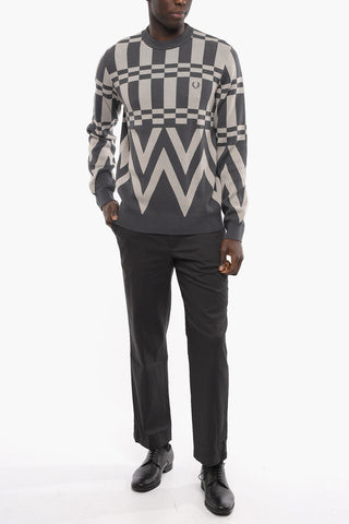 Jacquard Crew-Neck Sweater