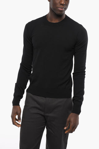 Stretchy Wool Sweater with Ribbed Hems
