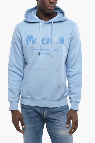Brushed Cotton Hoodie with Ton sur Ton Logo