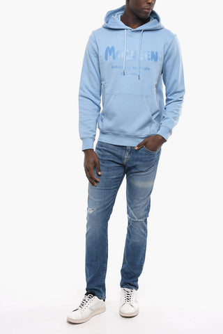 Brushed Cotton Hoodie with Ton sur Ton Logo